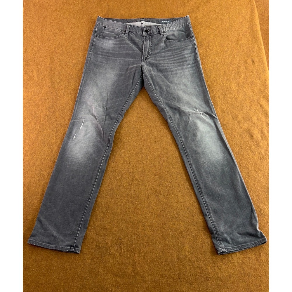 Bonobos Mens 36x34 Grey Jetsetter Turkish Denim Straight Leg Jeans